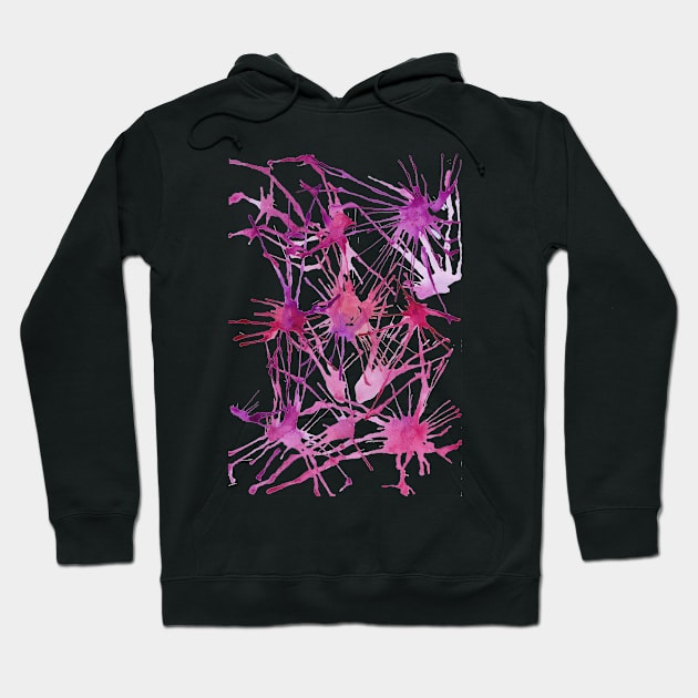 Violet Splash Doodle Hoodie by Red Wolf